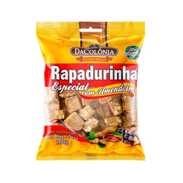Rapadurinha DACOLÔNIA Especial com Amendoim Pacote 160g