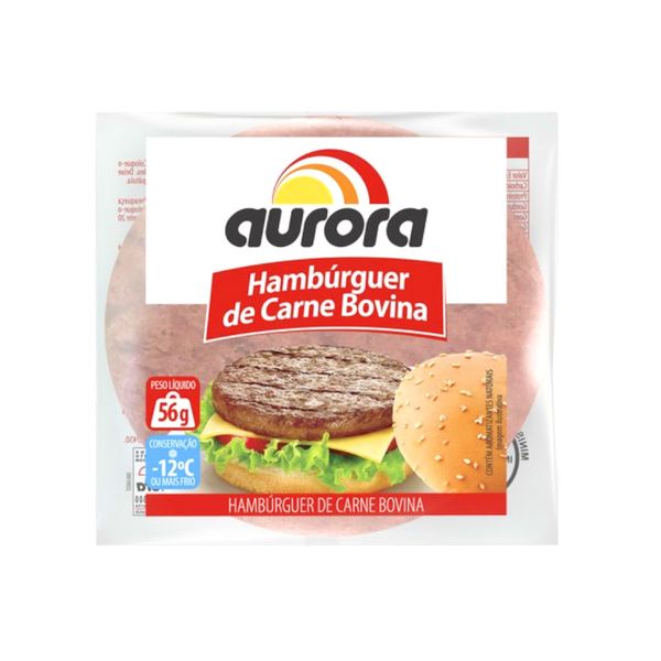 Hambúrguer de Carne Bovina AURORA 56g
