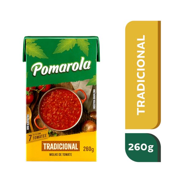 Molho de Tomate POMAROLA Tradicional Caixa 260g