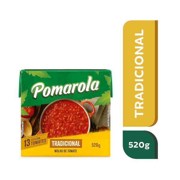 Molho de Tomate Tradicional POMAROLA Caixa 520g
