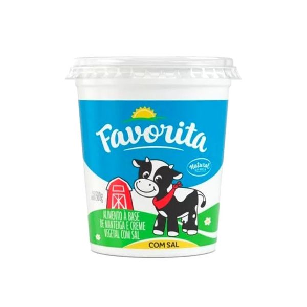 Alimento a Base de Manteiga FAVORITA com Creme Vegetal com Sal pote 500g