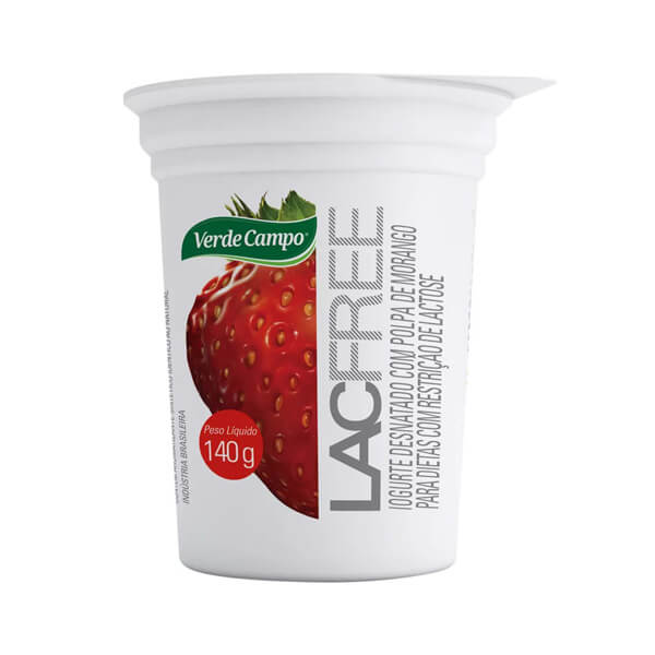 Iogurte Zero Lactose Lacfree Sabor Morango Copo 140g