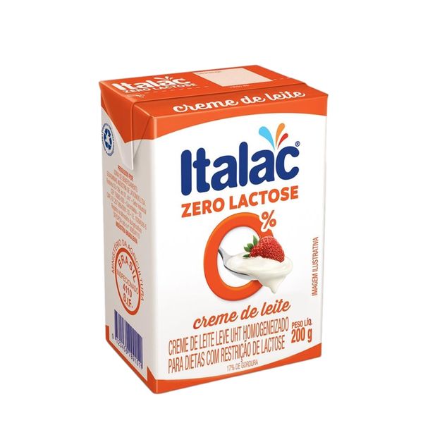 Creme de Leite ITALAC Uht Zero Lactose Caixinha 200g