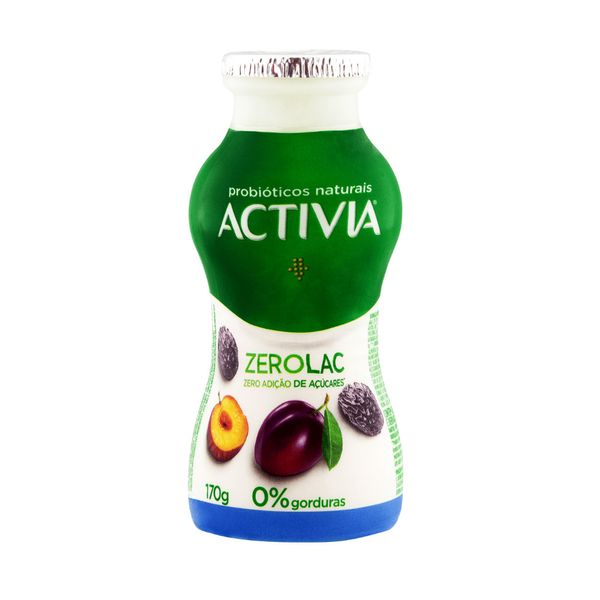 Iogurte  Zero Lactose Activia Ameixa Frasco 170g