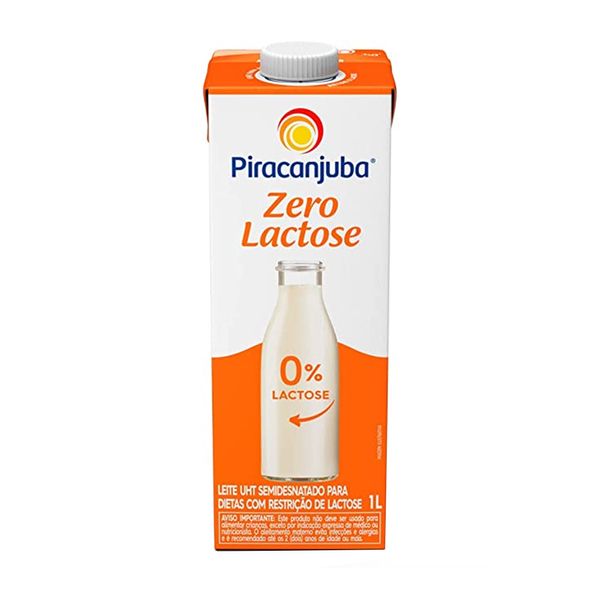 Leite Semidesnatado UHT PIRACANJUBA Zero Lactose Caixa 1L