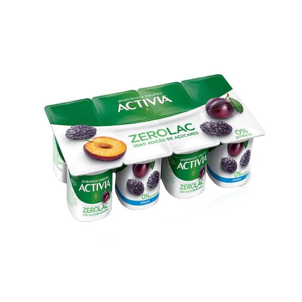 Iogurte Zero Lactose Activia Polpa Ameixa Bandeja 800g