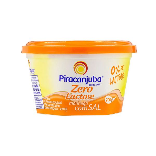 Manteiga PIRACANJUBA Zero Lactose com Sal Pote 200g