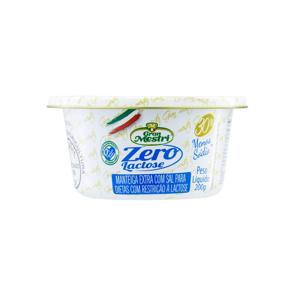 Manteiga com Sal GRAN MESTRI Zero Lactose Lata 200g