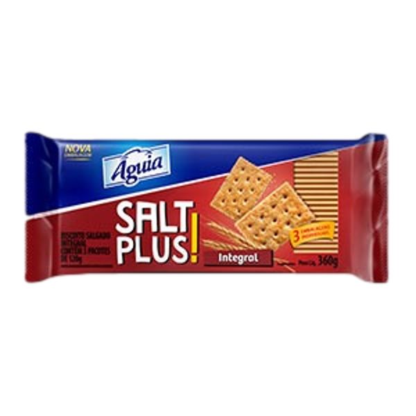 Biscoito Salt Cream Cracker AGUIA Integral Embalagem 360g