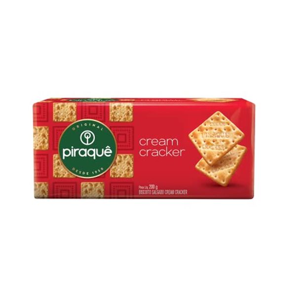 Biscoito Cream Cracker PIRAQUÊ Pacote 200g
