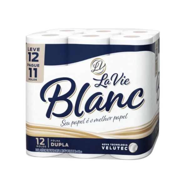Papel Higiênico Folha Dupla Neutro Le Blanc Excellence 30m Pacote Leve 12 Pague 11 Unidades