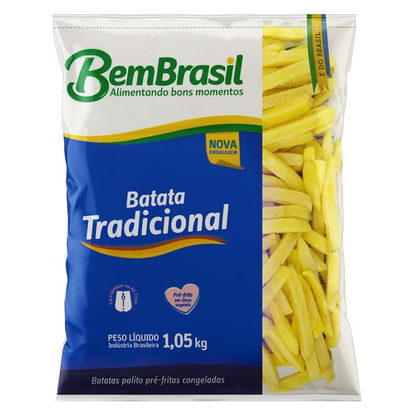 Batata Pré-Frita Tradicional BEM BRASIL Congelada Pacote 1,05kg