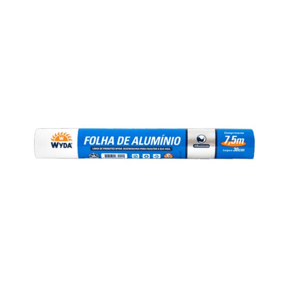 Folha de Alumínio WYDA 30cm x 7,5m Rolo