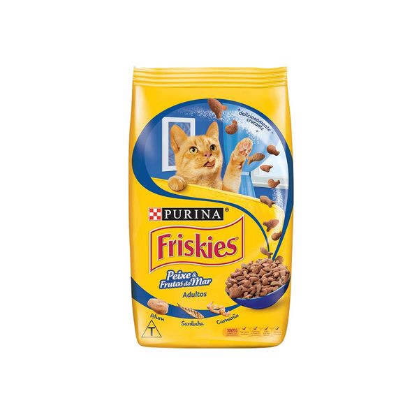 Ração para Gatos Friskies Sabor Peixes e Frutos do Mar Embalagem 3kg