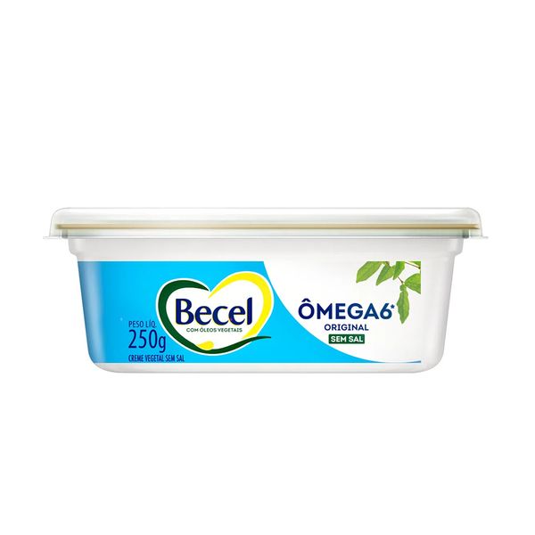 Creme Vegetal Original BECEL Ômega 6 Sem Sal Pote 250g