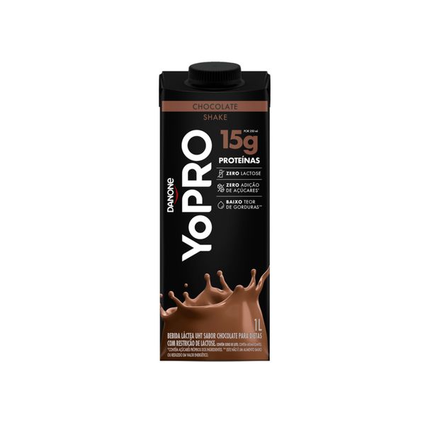 Bebidas Láctea Zero YOPRO Sabor Chocolate Caixa 1L