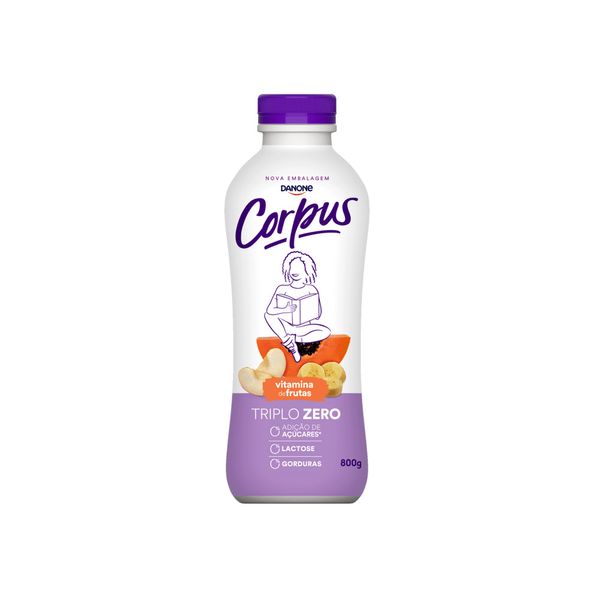 Iogurte Desnatado Vitamina de Frutas Zero Lactose Corpus Garrafa 800g