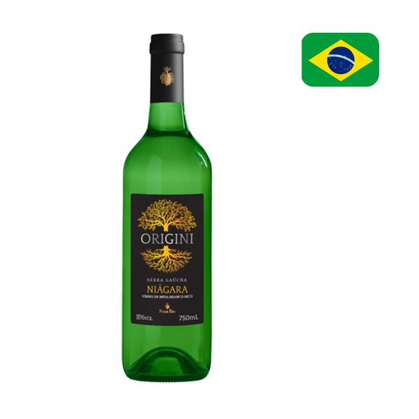 Vinho Tinto Brasileiro ORIGINI Niágara Garrafa 750ml Vinho Branco Brasileiro ORIGINI Niágara Seco Garrafa 750ml
