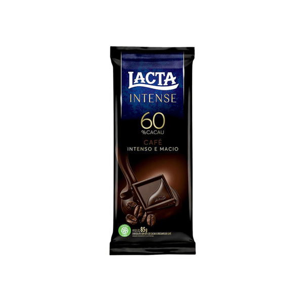 Chocolate Intense Lacta 60% Cacau Café Intenso e Macio Barra 85g