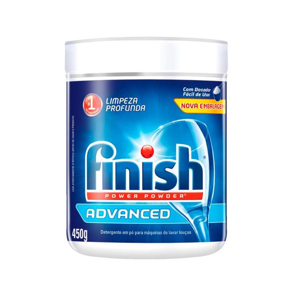 Detergente para Máquina de Lava louças FINISH Powerball Advanced em Pó pote 450g