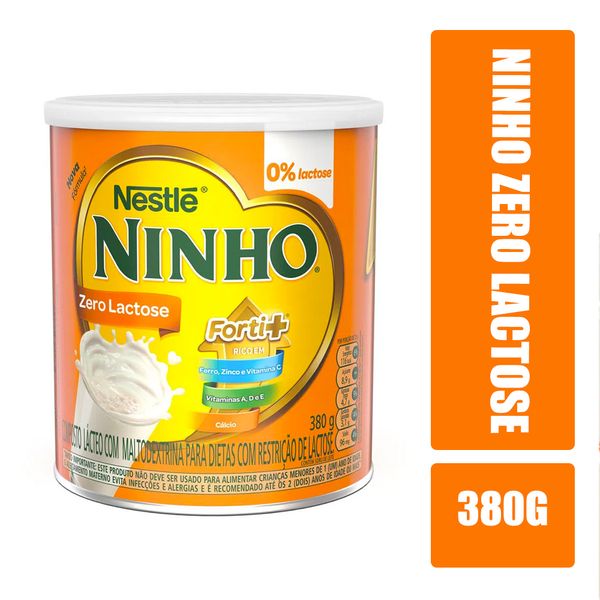 Leite em Pó Nestlé Ninho Fort + Zero Lactose Lata 380g