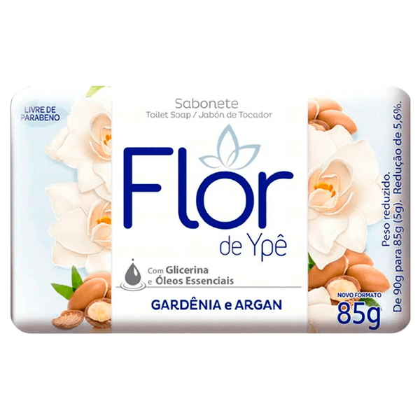 Sabonete Flor de YPÊ Gardênia Argan Barra 85g