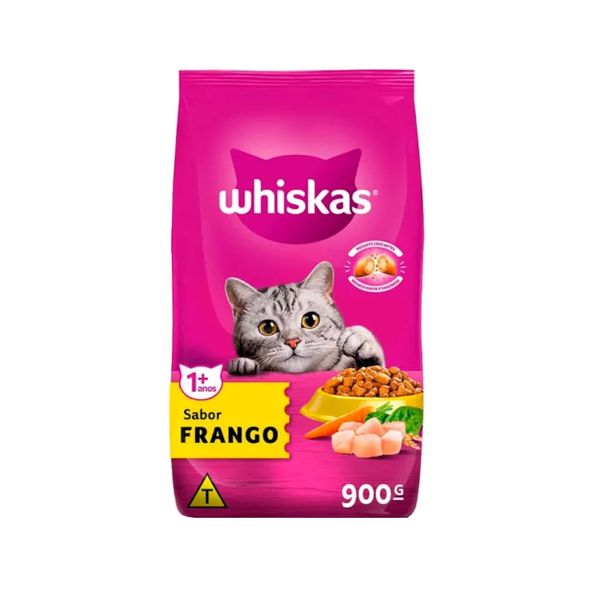 Ração para Gatos Adultos WHISKAS Frango pacote 900g