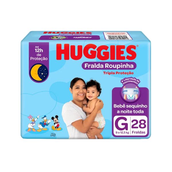Fralda Descartável Roupinha HUGGIES Tripla Proteção G pacote 28un