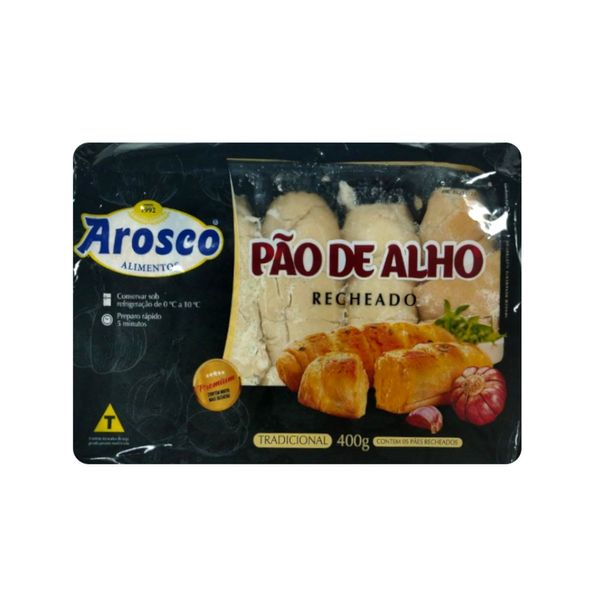 Pão de Alho Recheado AROSCO Tradicional bandeja 400g