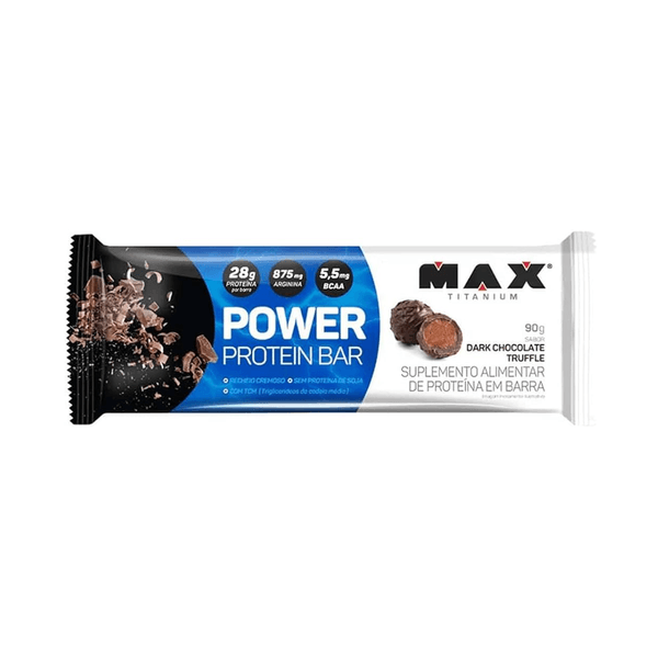 Barra de Proteína Max Titanium Sabor Dark Chocolate Truffle Embalagem 90g