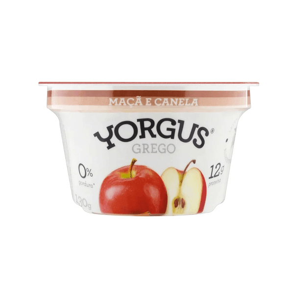 Iogurte Grego Yorgus Sabor Maçã com Canela Pote 130g
