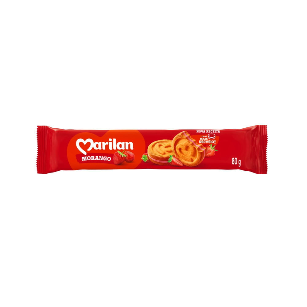 Biscoito Doce Recheado MARILAN Morango 80g