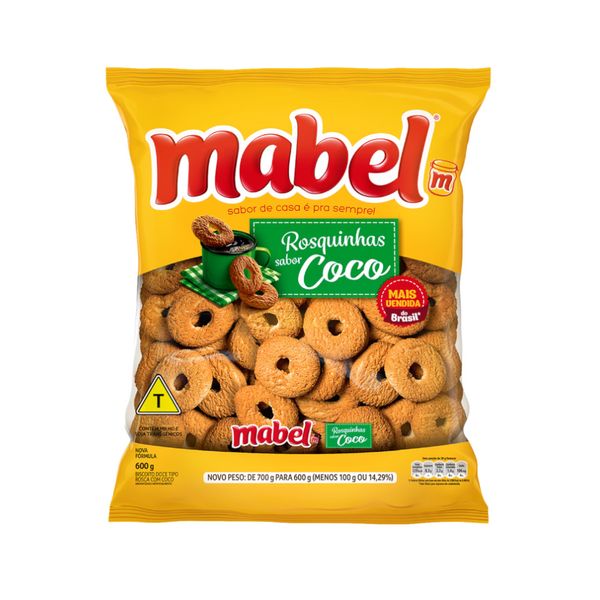 Biscoito Doce Tipo Rosquinha MABEL Coco pacote 600g