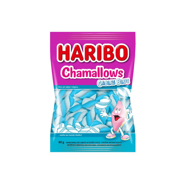 Marshmallow Haribo Cables Blue Embalagem 80g