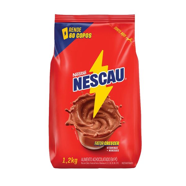 Achocolatado em Pó NESCAU Nestlé Sachê 1,2kg