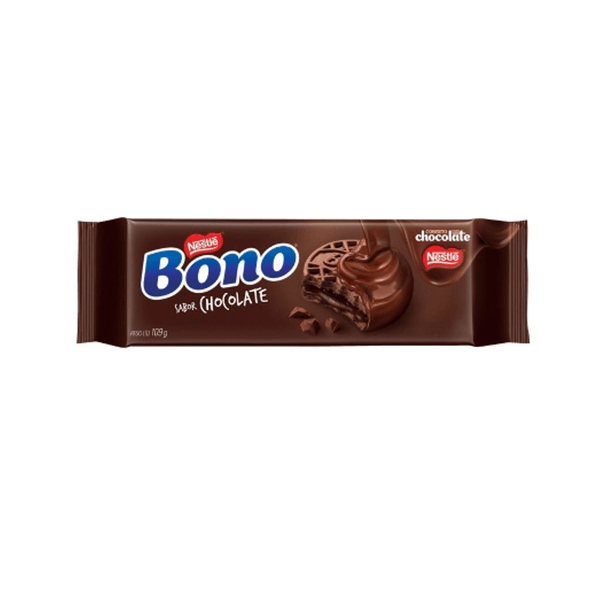 Biscoito Recheado Bono com Cobertura de Chocolate Embalagem 109g