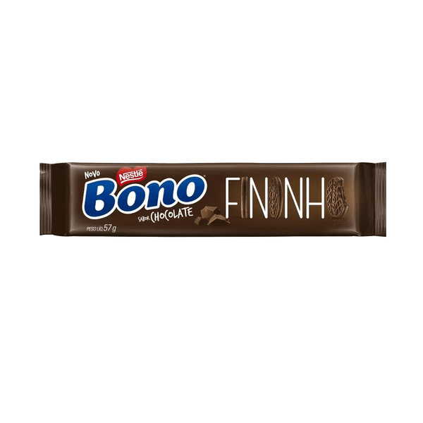 Biscoito Recheado Bono com Chocolate Fininho Embalagem 57g