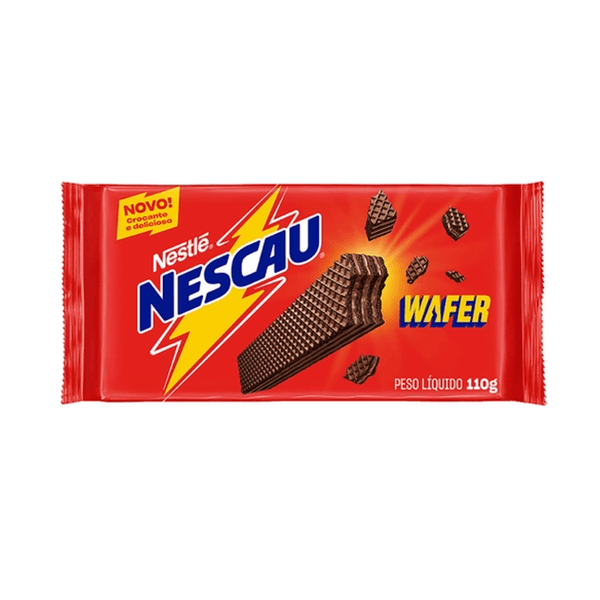 Biscoito Wafer Nestlé Nescau Sabor Chocolate Embalagem 110g