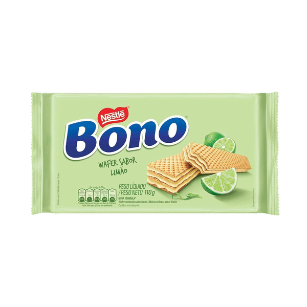 Biscoito Wafer Nestlé Bono Sabor Limão Embalagem 110g
