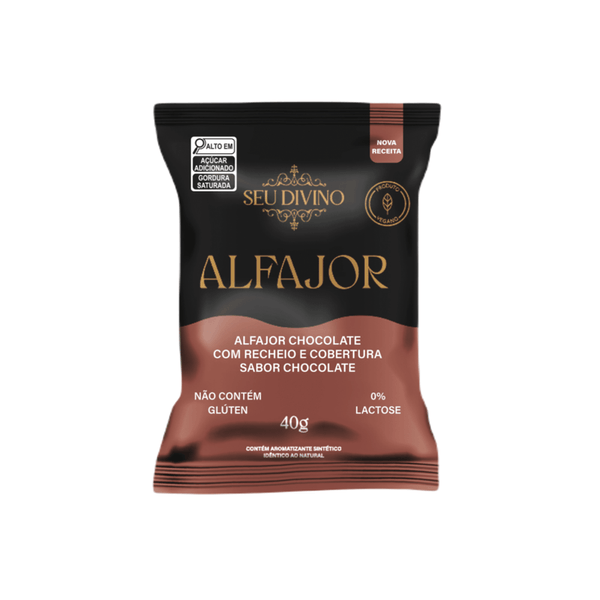 Alfajor Seu Divino Sabor Gotas de Chocolates Embalagem 40g