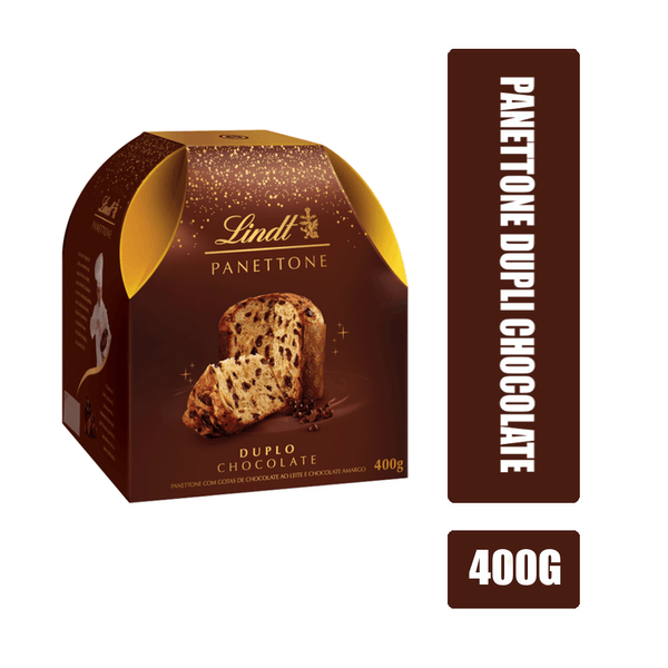 Panettone Lindt Duplo Chocolate Caixa 400g