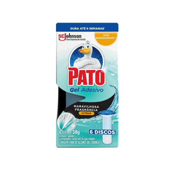 Detergente Sanitário Gel Adesivo Pato Fragrância Citrus Refil 38g