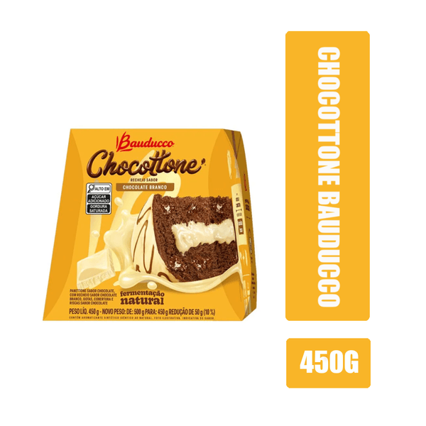 Chocottone Bauducco Sabor Chocolate Branco Caixa 450g