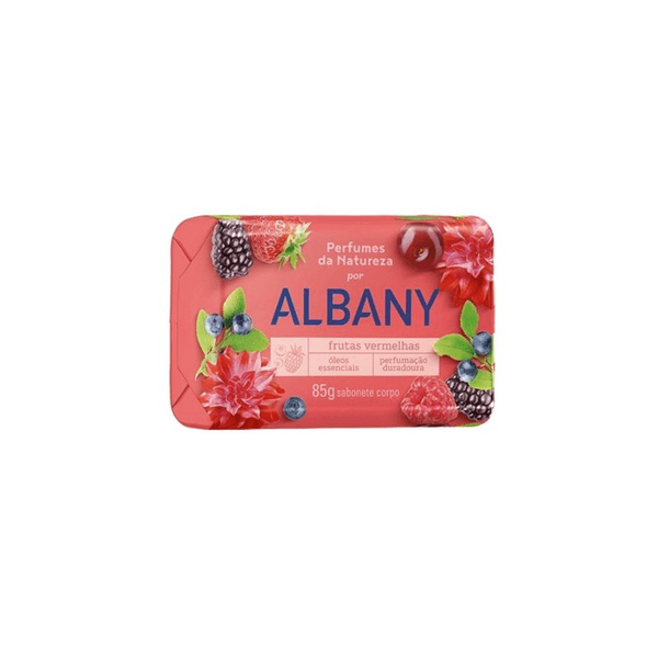 Sabonete Albany Perfumado Frutas Vermelhas Embalagem 85g