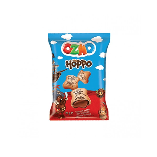 Mini Biscoito Ozmo Hoppo Sabor Chocolate Embalagem 40g