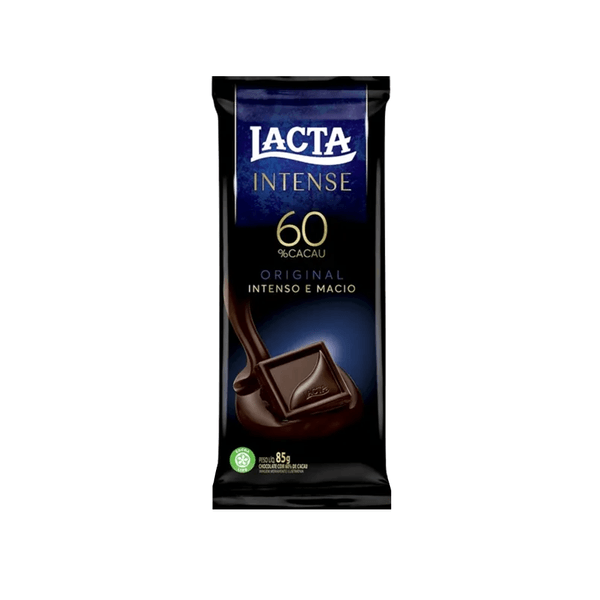 Chocolate Original Lacta Intense e Macio 60% Cacau Barra 85g