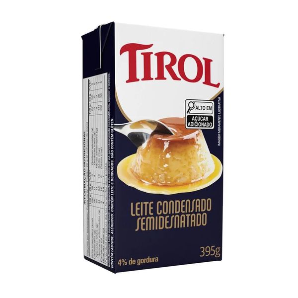 Leite Condensado TIROL Semidesnatado caixa 395g Leite Condensado TIROL Semidesnatado caixa 395g