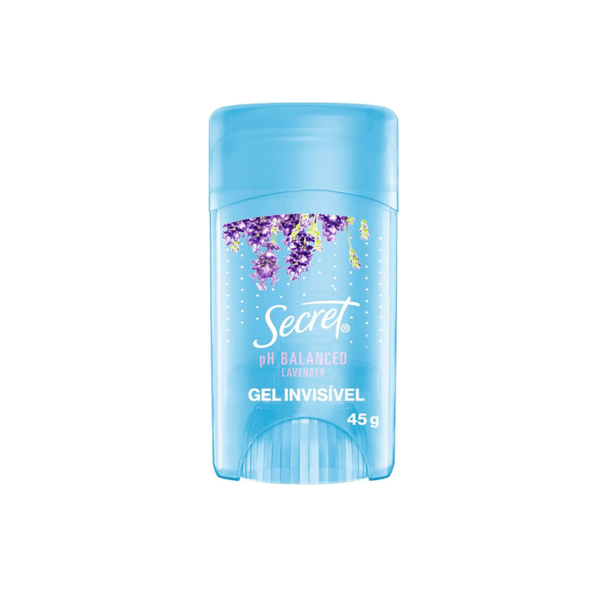 Desodorante em Gel Antitranspirante Secret com pH Balanceado Aroma de Lavanda Embalagem 45g