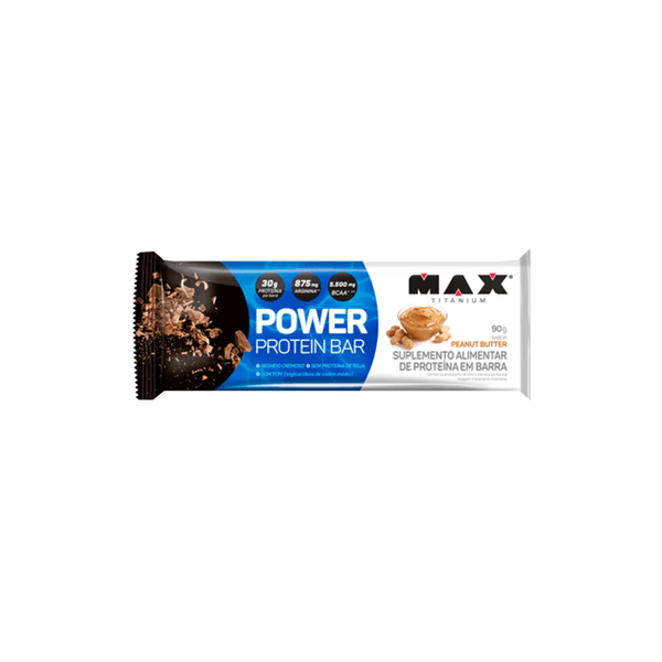 Barra de Proteína Power Protein Max Titanium Peanut Butetr Embalagem 90g