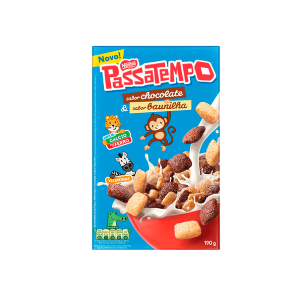 Cereal Matinal PassaTempo Sabor Chocolate com Baunilha Caixa 190g